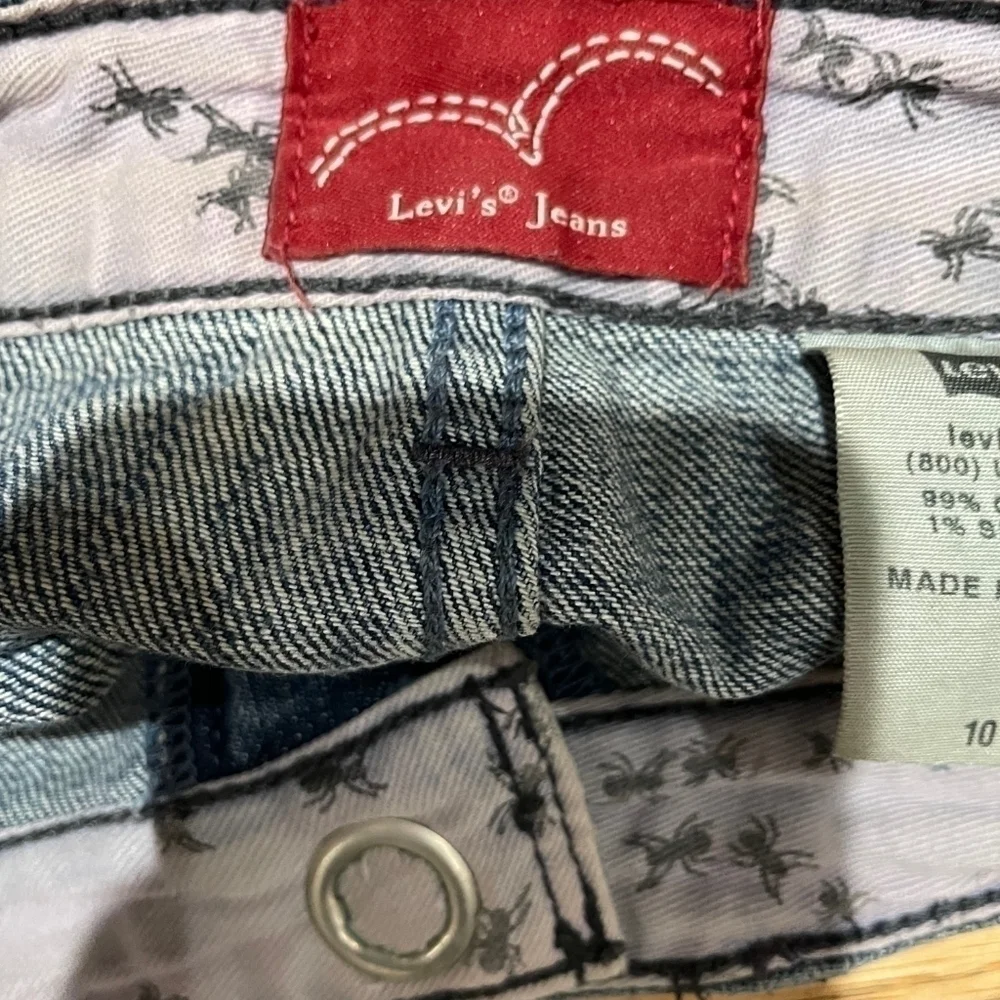 VENTAGE Levi High Low Denim Mini Skirt